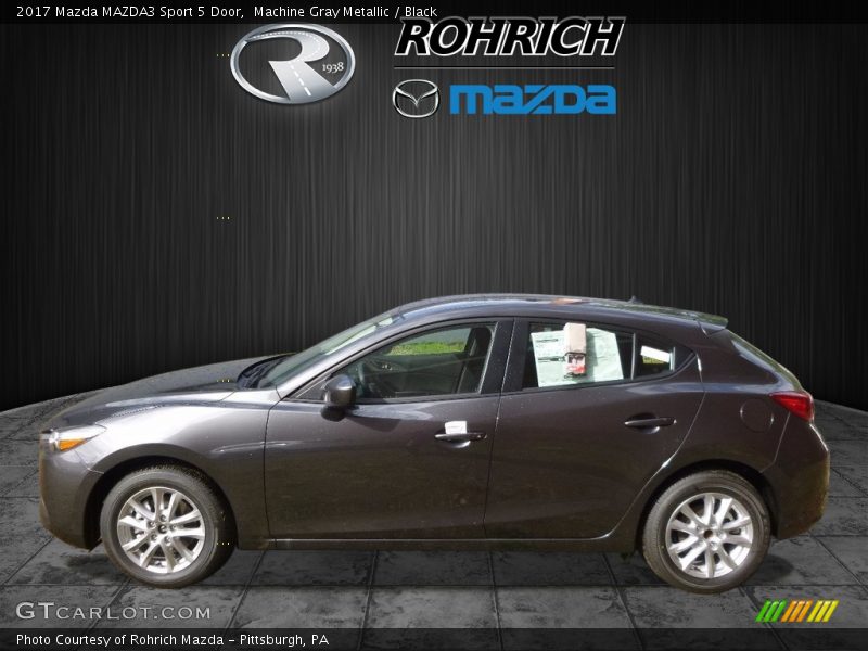 Machine Gray Metallic / Black 2017 Mazda MAZDA3 Sport 5 Door