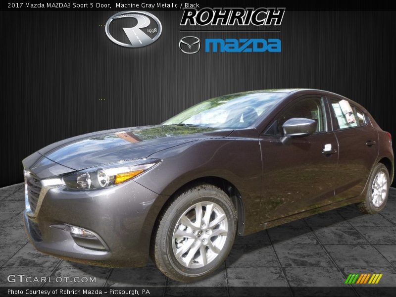 Machine Gray Metallic / Black 2017 Mazda MAZDA3 Sport 5 Door