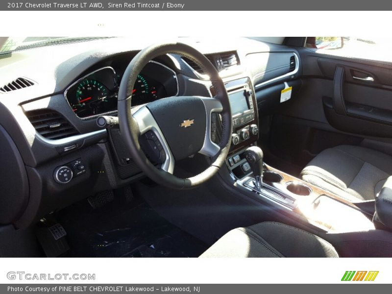 Siren Red Tintcoat / Ebony 2017 Chevrolet Traverse LT AWD