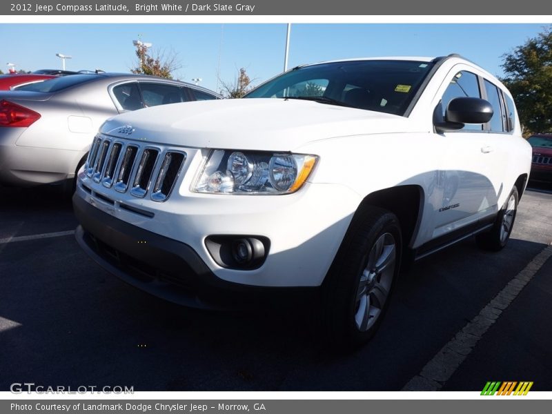 Bright White / Dark Slate Gray 2012 Jeep Compass Latitude