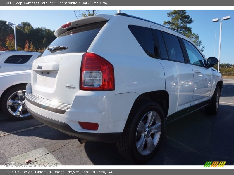 Bright White / Dark Slate Gray 2012 Jeep Compass Latitude