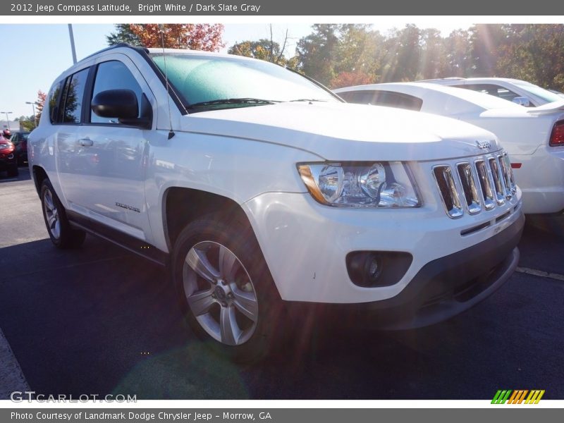 Bright White / Dark Slate Gray 2012 Jeep Compass Latitude