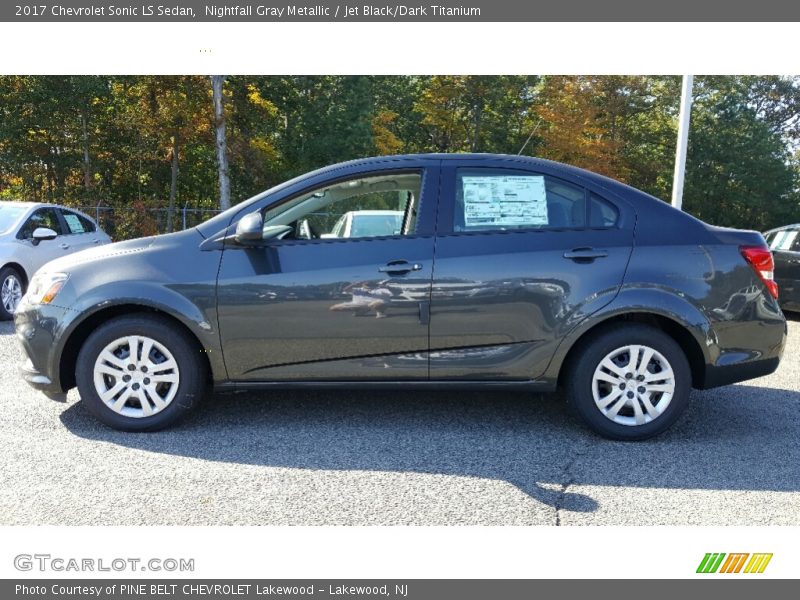 Nightfall Gray Metallic / Jet Black/Dark Titanium 2017 Chevrolet Sonic LS Sedan
