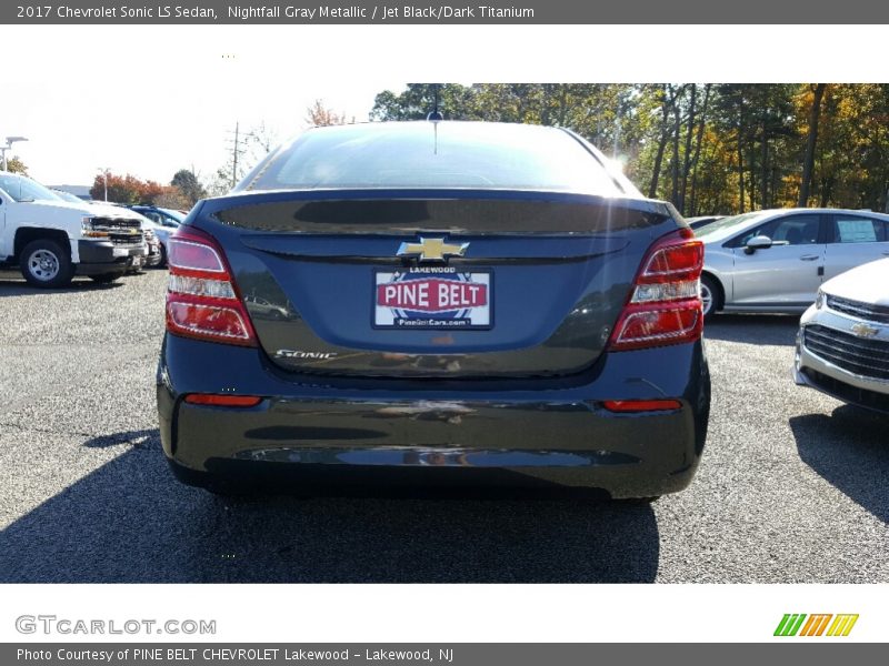 Nightfall Gray Metallic / Jet Black/Dark Titanium 2017 Chevrolet Sonic LS Sedan
