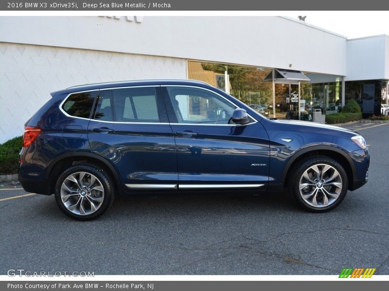 Deep Sea Blue Metallic / Mocha 2016 BMW X3 xDrive35i