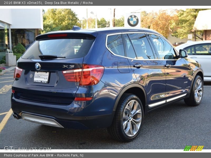 Deep Sea Blue Metallic / Mocha 2016 BMW X3 xDrive35i
