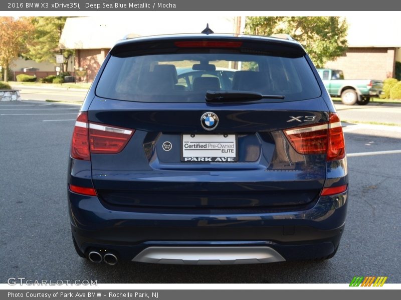 Deep Sea Blue Metallic / Mocha 2016 BMW X3 xDrive35i
