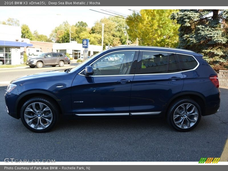 Deep Sea Blue Metallic / Mocha 2016 BMW X3 xDrive35i