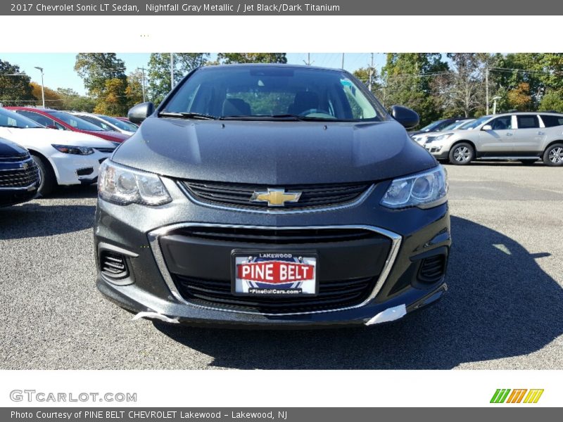 Nightfall Gray Metallic / Jet Black/Dark Titanium 2017 Chevrolet Sonic LT Sedan