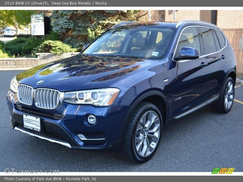 Deep Sea Blue Metallic / Mocha 2016 BMW X3 xDrive35i
