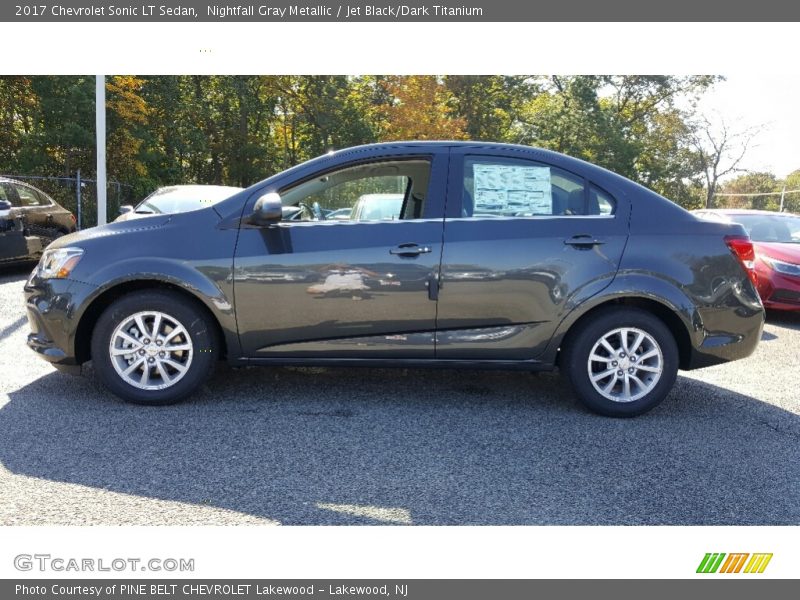 Nightfall Gray Metallic / Jet Black/Dark Titanium 2017 Chevrolet Sonic LT Sedan
