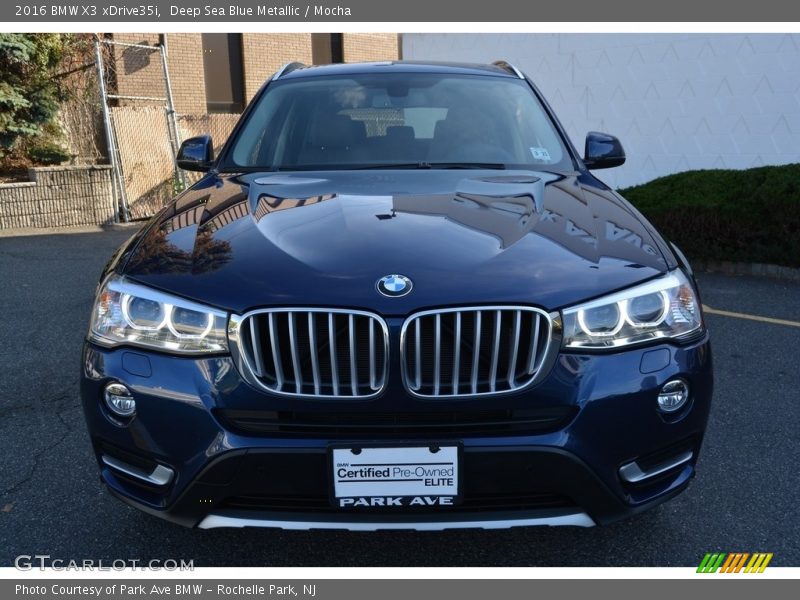 Deep Sea Blue Metallic / Mocha 2016 BMW X3 xDrive35i