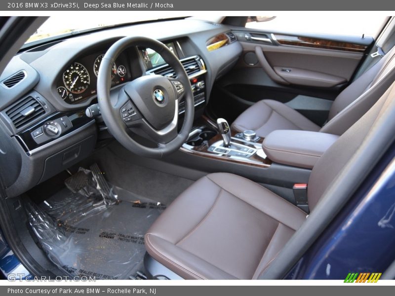 Deep Sea Blue Metallic / Mocha 2016 BMW X3 xDrive35i