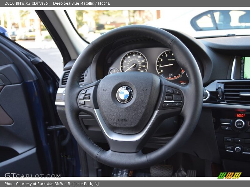 Deep Sea Blue Metallic / Mocha 2016 BMW X3 xDrive35i
