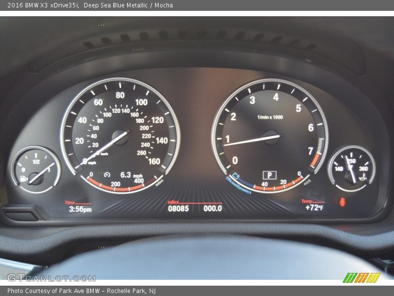 Deep Sea Blue Metallic / Mocha 2016 BMW X3 xDrive35i