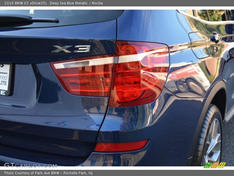 Deep Sea Blue Metallic / Mocha 2016 BMW X3 xDrive35i