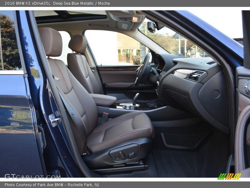 Deep Sea Blue Metallic / Mocha 2016 BMW X3 xDrive35i