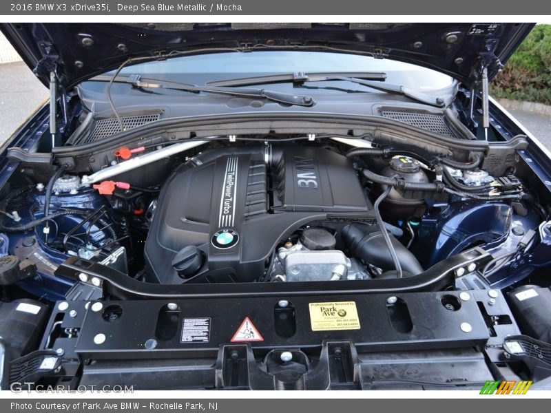 Deep Sea Blue Metallic / Mocha 2016 BMW X3 xDrive35i
