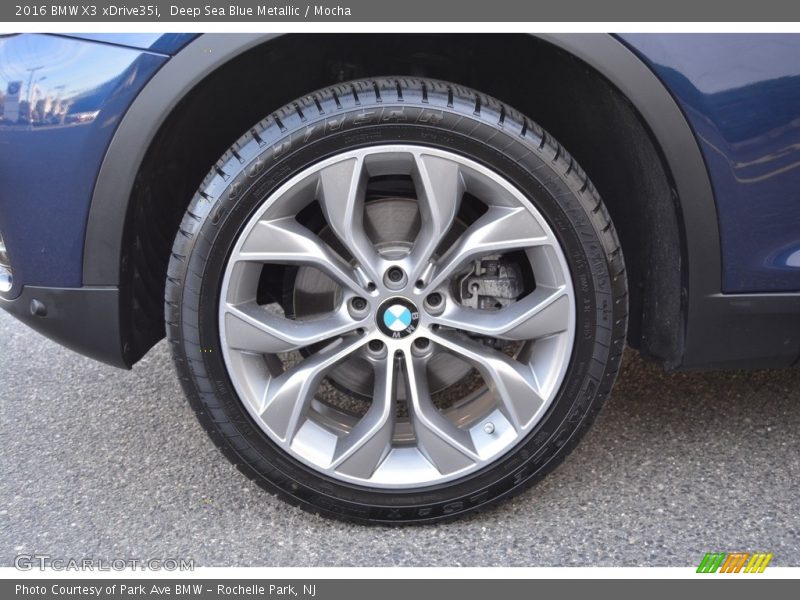 Deep Sea Blue Metallic / Mocha 2016 BMW X3 xDrive35i