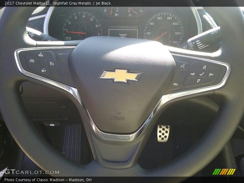 Nightfall Gray Metallic / Jet Black 2017 Chevrolet Malibu LS