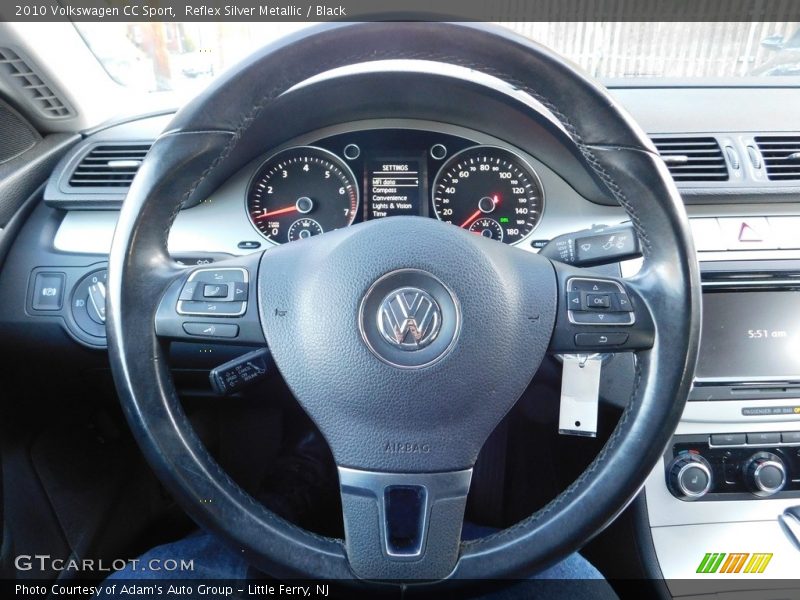 Reflex Silver Metallic / Black 2010 Volkswagen CC Sport