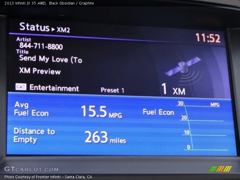 Black Obsidian / Graphite 2013 Infiniti JX 35 AWD