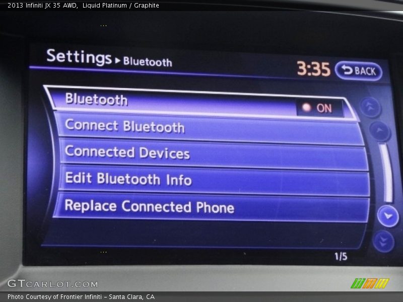 Liquid Platinum / Graphite 2013 Infiniti JX 35 AWD