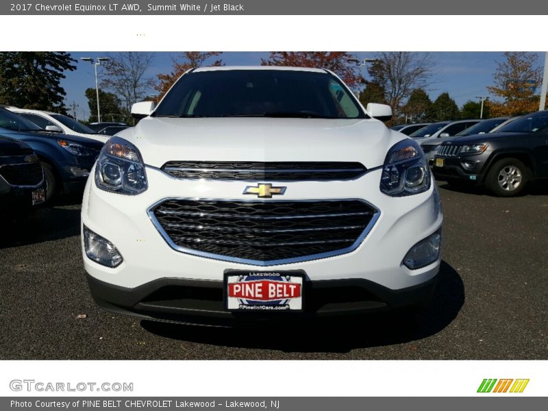Summit White / Jet Black 2017 Chevrolet Equinox LT AWD
