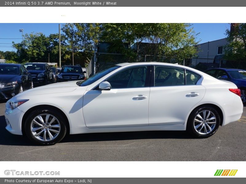 Moonlight White / Wheat 2014 Infiniti Q 50 3.7 AWD Premium