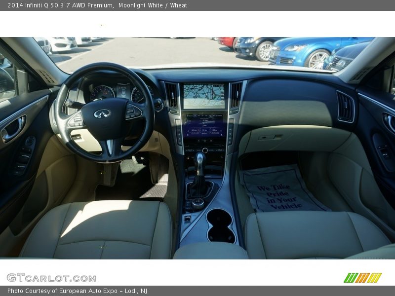 Moonlight White / Wheat 2014 Infiniti Q 50 3.7 AWD Premium