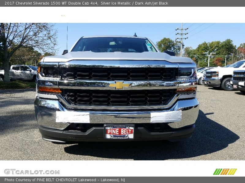 Silver Ice Metallic / Dark Ash/Jet Black 2017 Chevrolet Silverado 1500 WT Double Cab 4x4