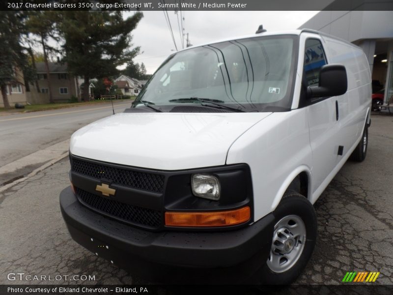 Summit White / Medium Pewter 2017 Chevrolet Express 3500 Cargo Extended WT