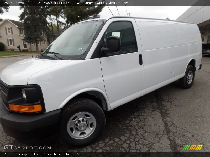 Summit White / Medium Pewter 2017 Chevrolet Express 3500 Cargo Extended WT