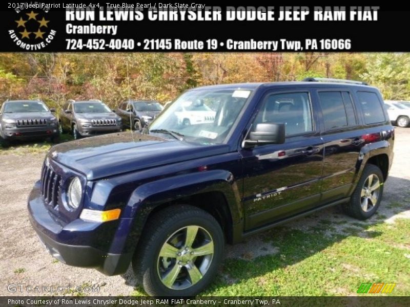 True Blue Pearl / Dark Slate Gray 2017 Jeep Patriot Latitude 4x4