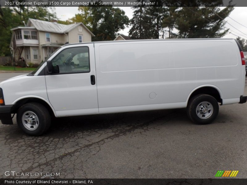 Summit White / Medium Pewter 2017 Chevrolet Express 3500 Cargo Extended WT
