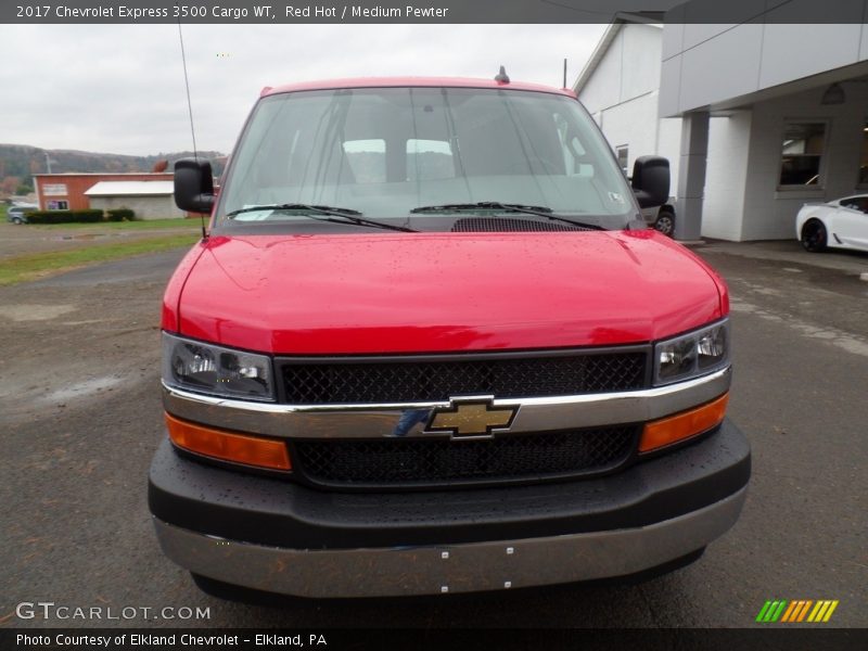 Red Hot / Medium Pewter 2017 Chevrolet Express 3500 Cargo WT
