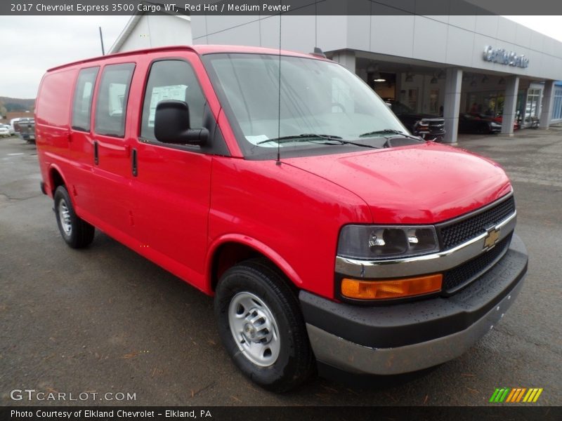 Red Hot / Medium Pewter 2017 Chevrolet Express 3500 Cargo WT