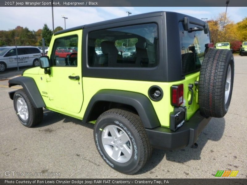 Hypergreen / Black 2017 Jeep Wrangler Sport 4x4