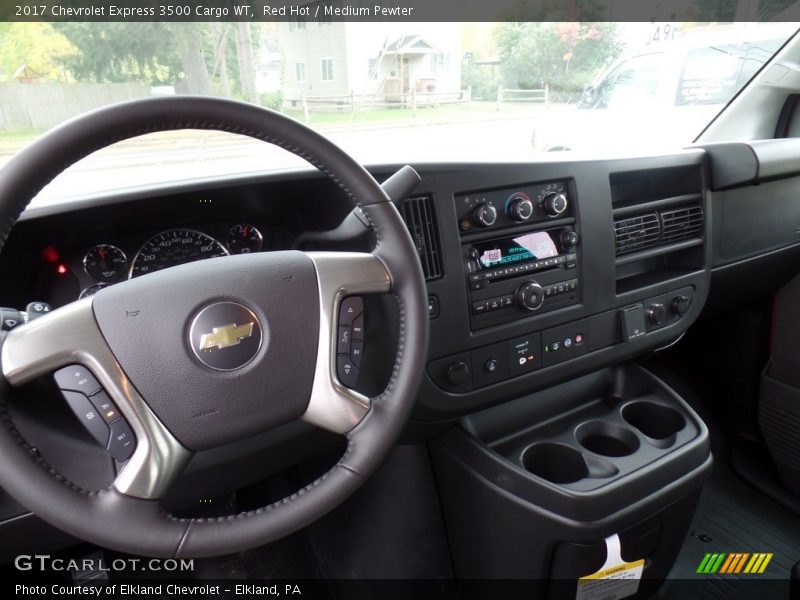 Red Hot / Medium Pewter 2017 Chevrolet Express 3500 Cargo WT