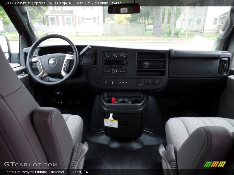 Red Hot / Medium Pewter 2017 Chevrolet Express 3500 Cargo WT