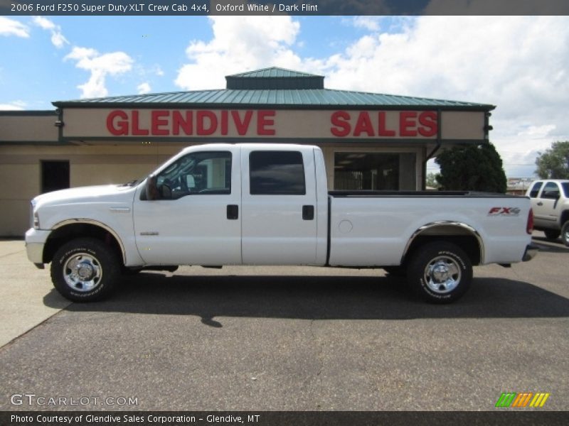 Oxford White / Dark Flint 2006 Ford F250 Super Duty XLT Crew Cab 4x4