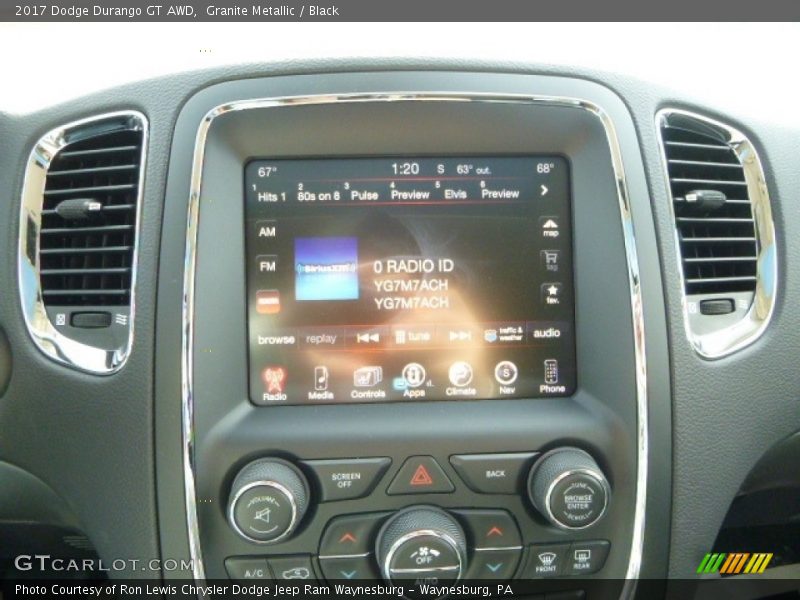 Granite Metallic / Black 2017 Dodge Durango GT AWD