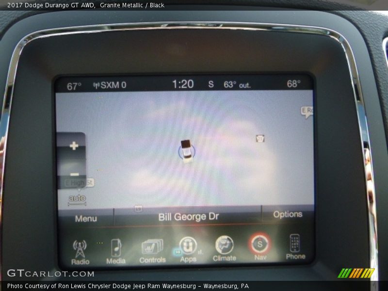 Navigation of 2017 Durango GT AWD