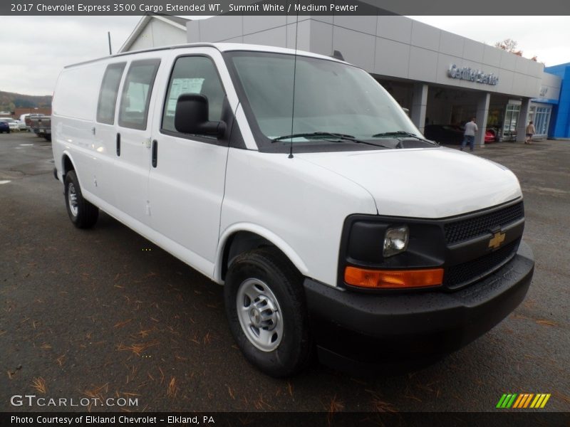 Summit White / Medium Pewter 2017 Chevrolet Express 3500 Cargo Extended WT