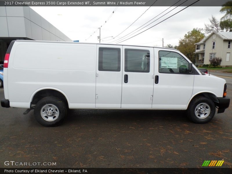 Summit White / Medium Pewter 2017 Chevrolet Express 3500 Cargo Extended WT