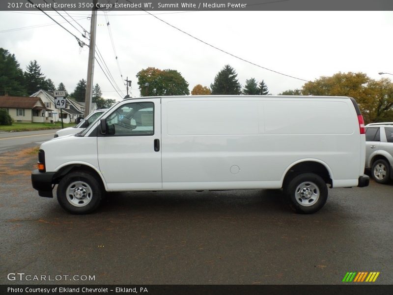 Summit White / Medium Pewter 2017 Chevrolet Express 3500 Cargo Extended WT