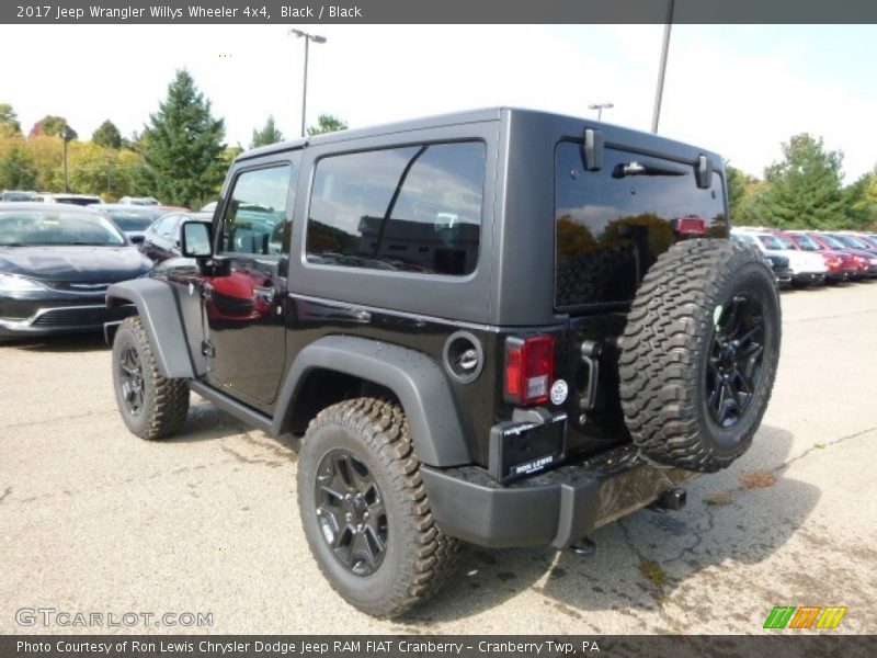 Black / Black 2017 Jeep Wrangler Willys Wheeler 4x4