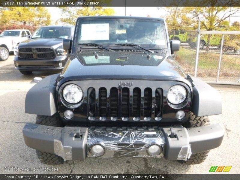 Black / Black 2017 Jeep Wrangler Willys Wheeler 4x4