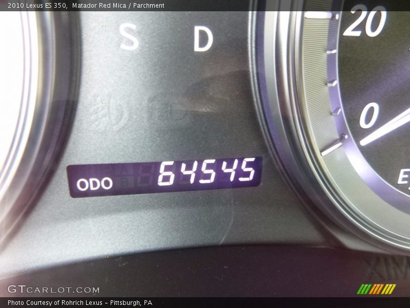 Matador Red Mica / Parchment 2010 Lexus ES 350