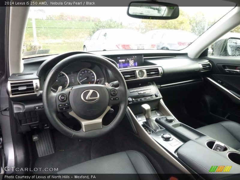 Nebula Gray Pearl / Black 2014 Lexus IS 250 AWD